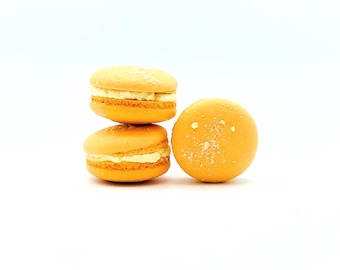 Mango Coconut Vegan Macarons | Available in 4 & 12 Pack|