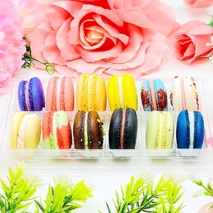 Surprise Me 12 Pack Vegan French Macarons Set , Dairy Free 12 Different Flavors of Fun image 4