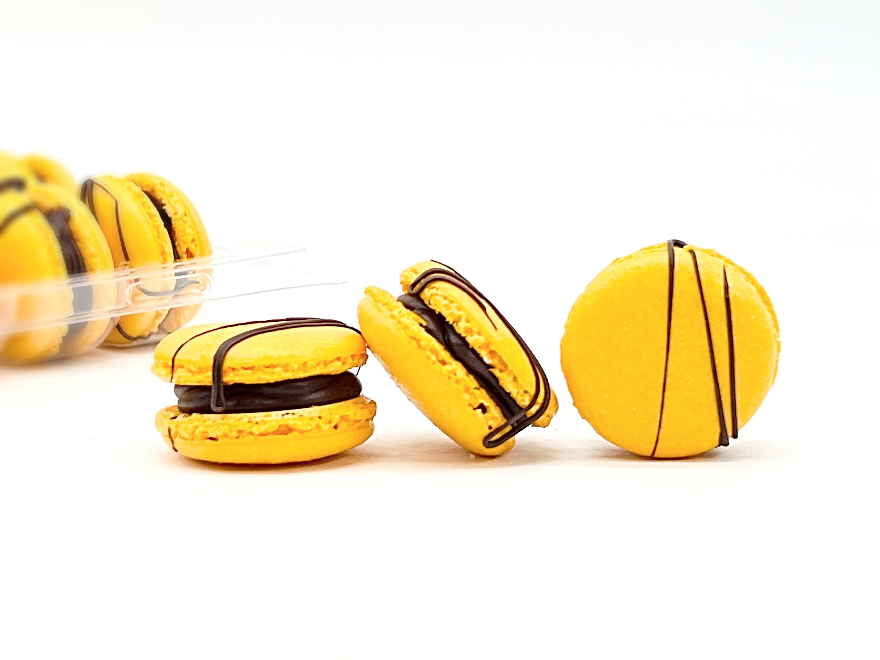 6 Pack Chocolate Marmalade French Macarons Etsy