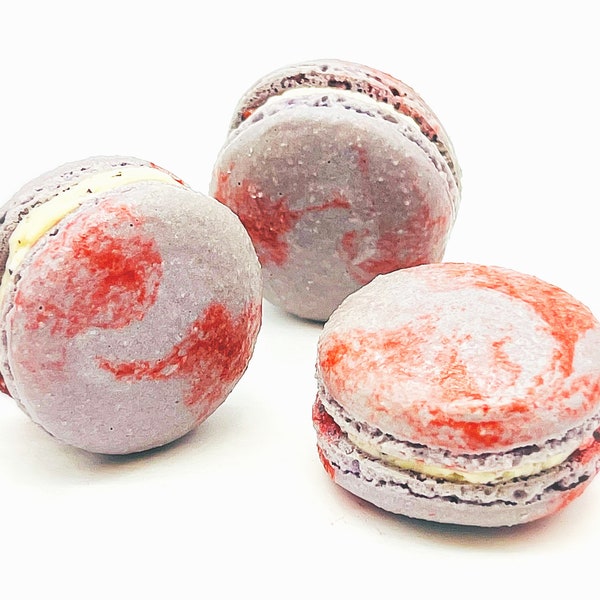 6 Pack Earl Grey Raspberry French Macaron