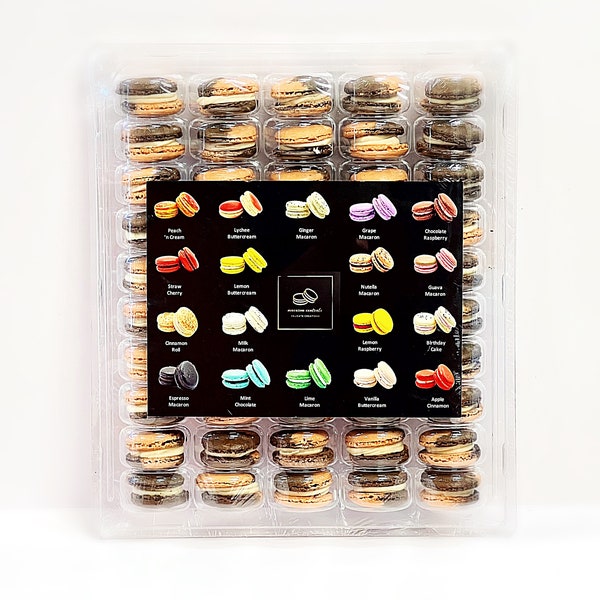 50 Pack Rum and Raisin French Macaron Value Pack