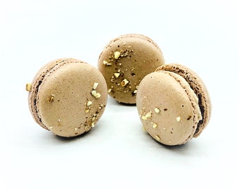 Chocolate Hazelnut French Macarons | Perfect for your next celebratory events.