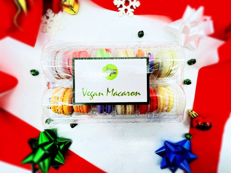 Surprise Me 12 Pack Vegan French Macarons Set , Dairy Free 12 Different Flavors of Fun image 10