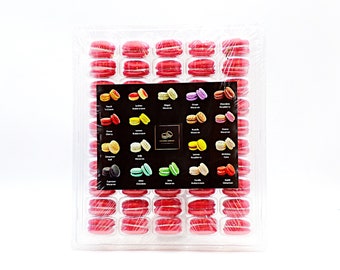 50 Pack Straw-Cherry  French Macaron Value Pack