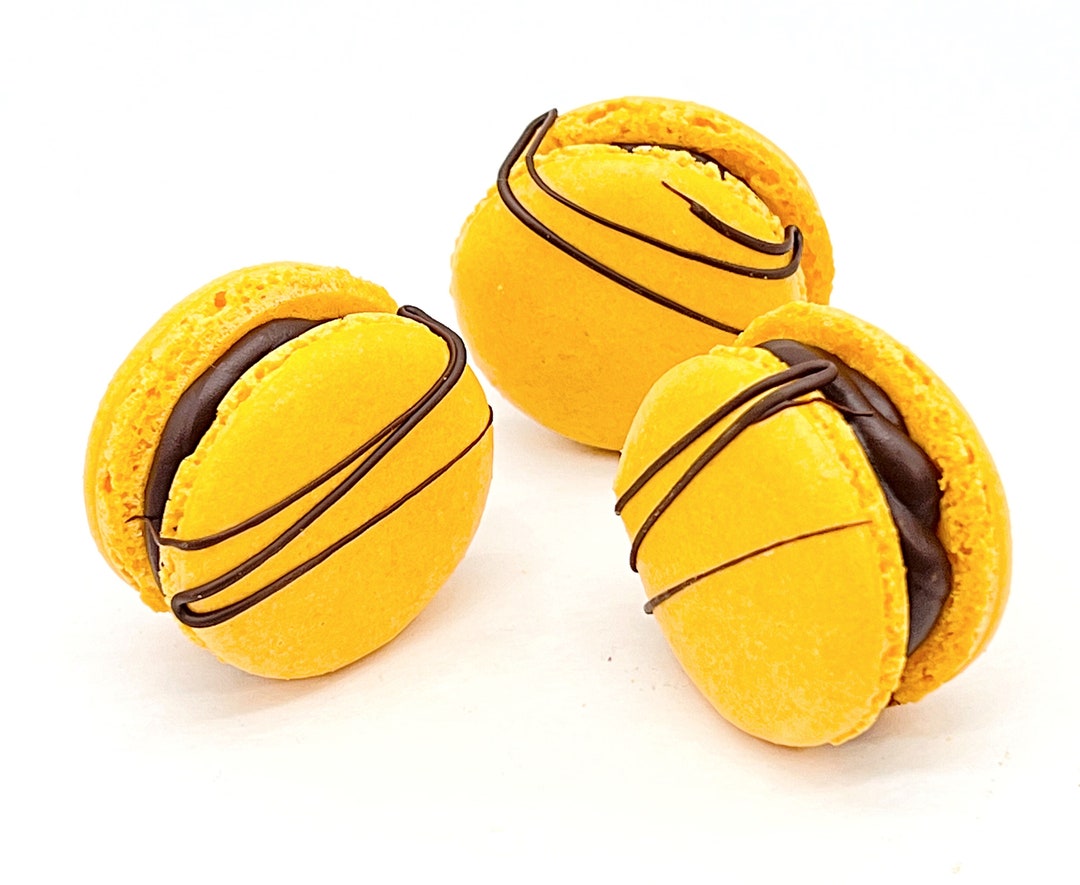 6 Pack Chocolate Marmalade French Macarons Etsy