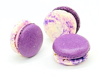 6 Pack | Ube White Chocolate French Macarons