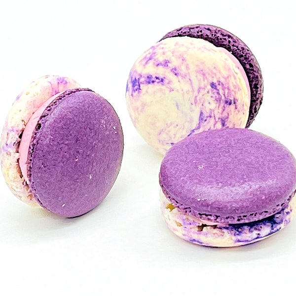 6 Pack | Ube White Chocolate French Macarons