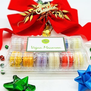 Surprise Me 12 Pack Vegan French Macarons Set , Dairy Free 12 Different Flavors of Fun image 6