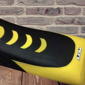 Yamaha Banshee 350 Seat Cover. Yellow & Blk.Ultra Grip High Quality. Heavy Duty.
