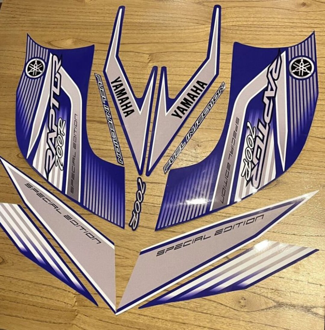 Yamaha Raptor 700 2007 Blue Special Edition Full Graphics Decals - Etsy