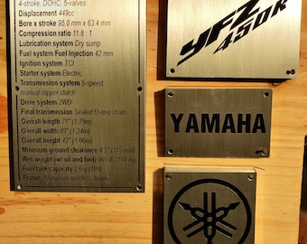 09-13 Yamaha YFZ450R Fenders Warning Tags Custom Replacement