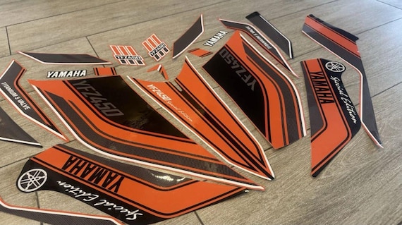 Yamaha YFZ450 2008 Special Edición. Full Graphics Decals Orange