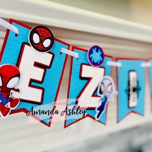 Spider Banner, Spider man Banner, Spidey Birthday, Spidey Party, Spidey Party Supplies