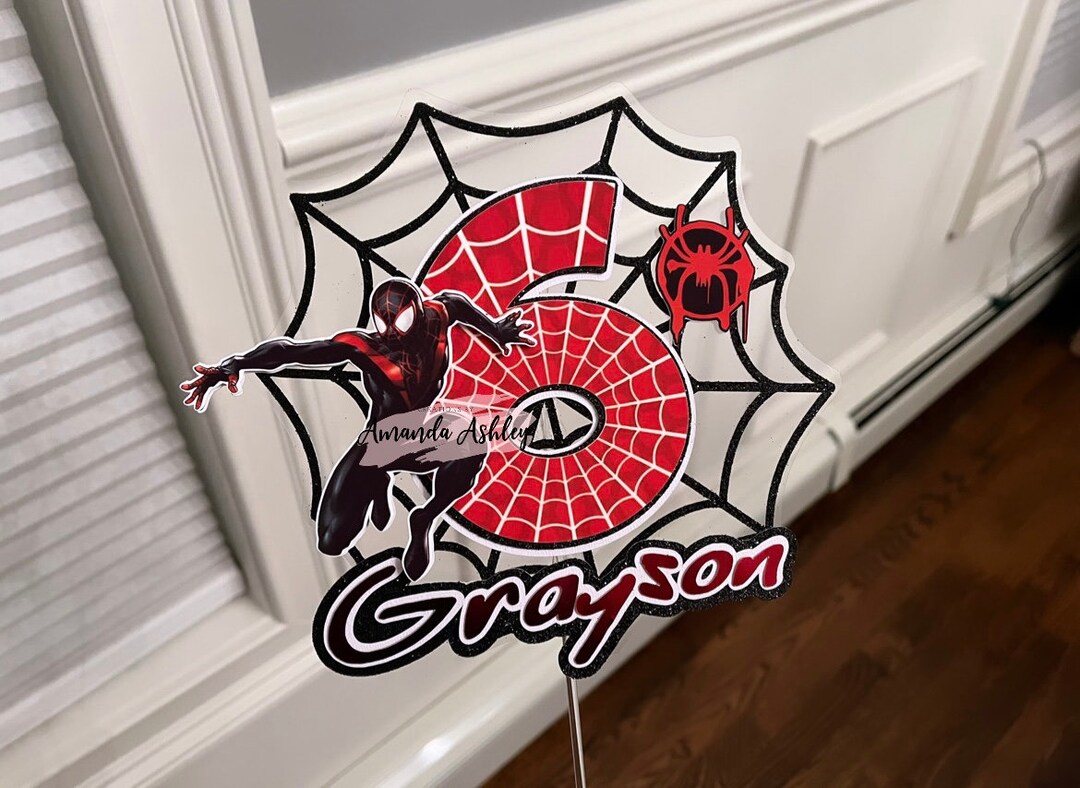 Miles Morales Cake Topper, Spiderman Cake Topper, Spidey and Friends ...