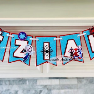 Spider Banner, Spider man Banner, Spidey Birthday, Spidey Party, Spidey Party Supplies