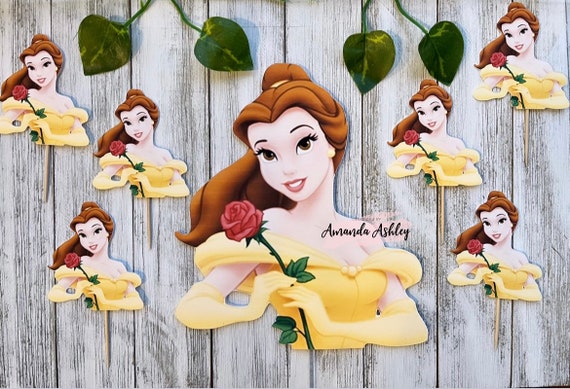 Belle Inspired Cake Topper Belle Inspired Cupcake Toppers | Etsy