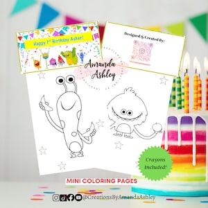 Simple Songs Coloring Pages, Mini Coloring Pages, Simple Songs Birthday