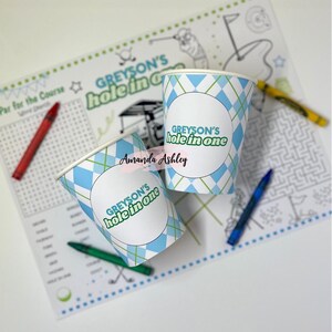 Golf Party Cups, Golf Birthday Supplies, Boys Golf Birthday, Hole in One Birthday Decorations
