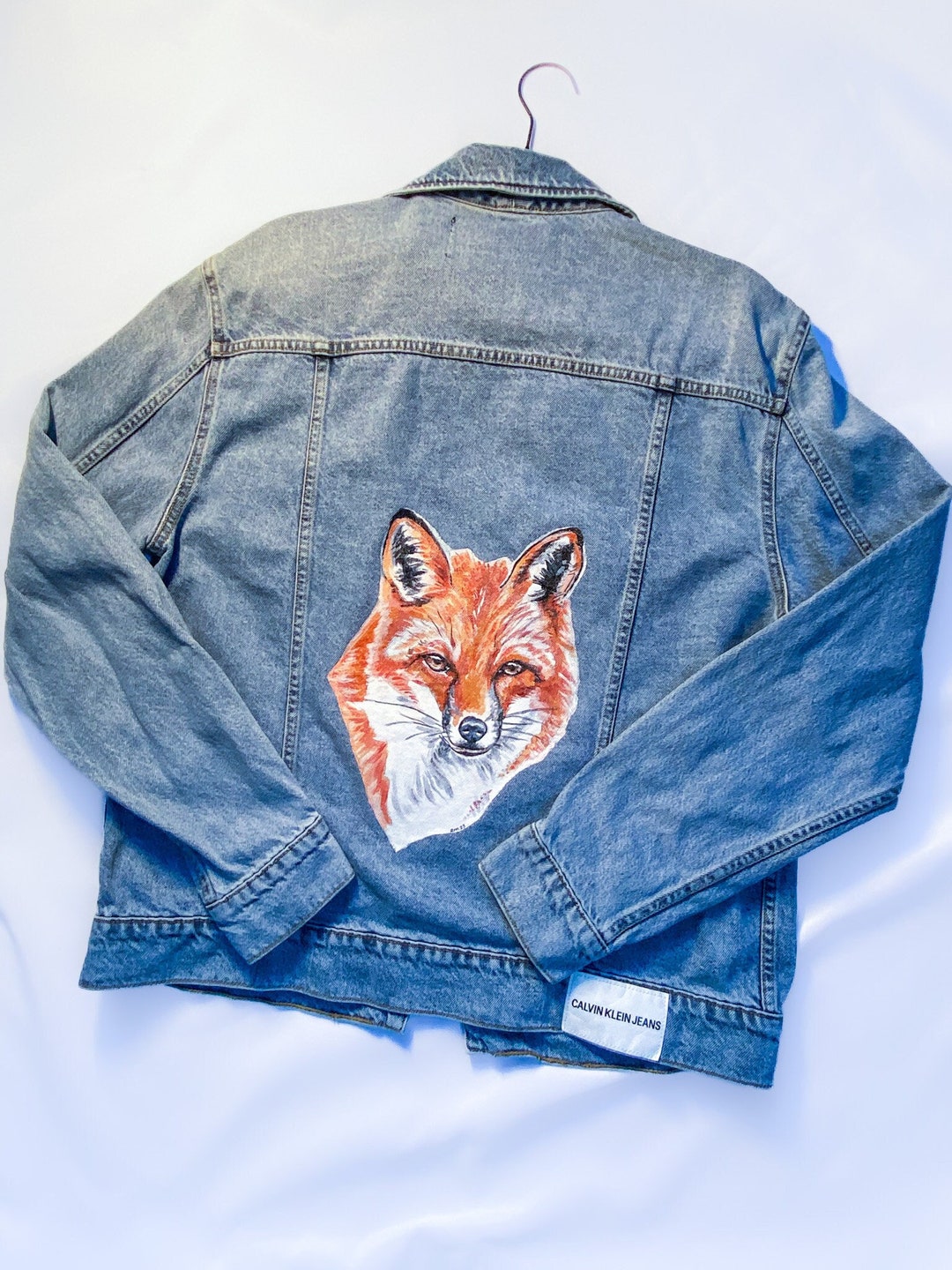 Fox Denim Jacket - Etsy