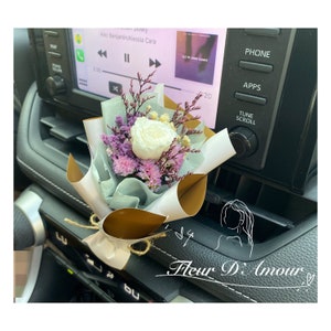 Handmade Preserved Flowers Car Vent Clips - Interior Car Decoration