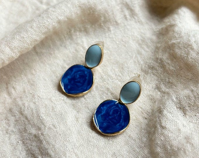 Blue Drop Earrings