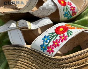 Authentic | Handmade Huaraches | Wedges | Leather Craft | Angeles | Embroidery