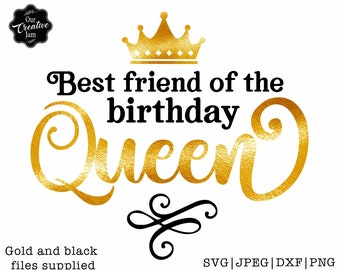 Download Best Friend Of The Birthday Girl Svg Etsy