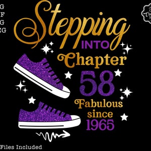 Chapter 58 fabulous since 1965 svg, 58 birthday svg, 1965 svg, 58 and fabulous svg, grandmas birthday svg, 58 png, Chapter 59 png, 58th svg