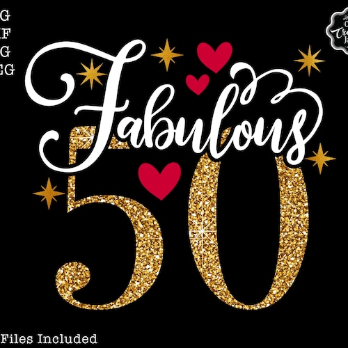 Fabulous 50 SVG File50 and Fabulous Svg50th Birthday Svg for - Etsy