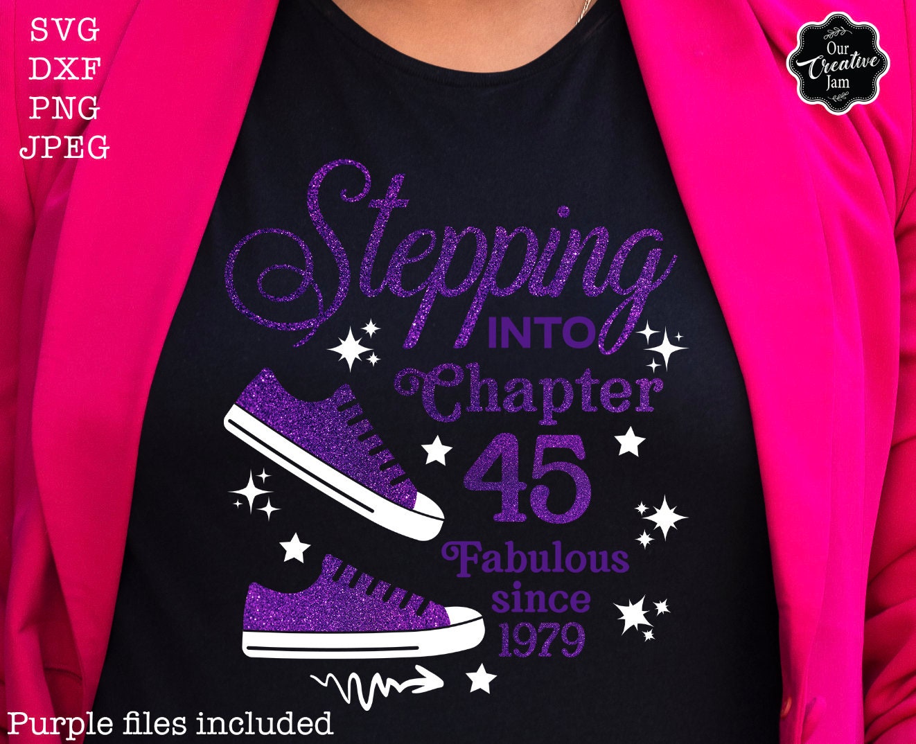Stepping Into Chapter 45 Fabulous Since 1979 Svg, 45th