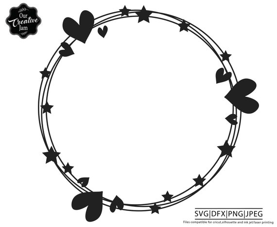 Heart wreath svg,heart frames svg, monogram svg for onesies, circle wreath svg. monogram svg for girls, name frame cricut, heart frame svg