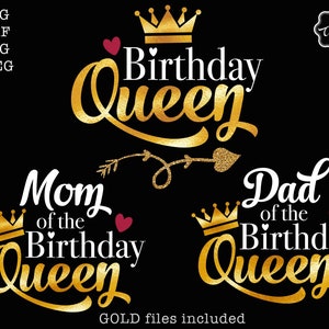 family bundle svg,mom of the birthday queen svg,dad of the birthday queen svg,birthday queen svg,birthday queen shirt svg,birthday crown svg