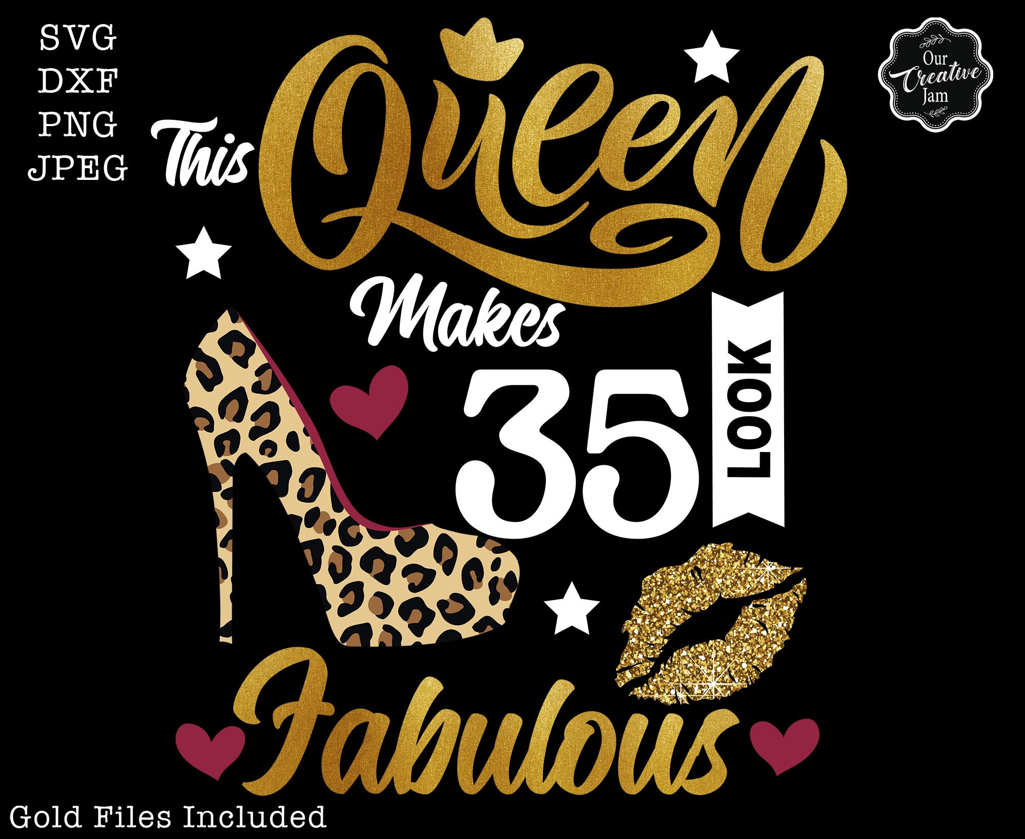 35 and Fabulous Svg, Fabulous at 35svg, 35 and Fab Svg, 35th