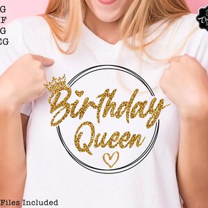 birthday queen png files for sublimation, birthday girl, birthday queen png, birthday queen svg, birthday queen heart svg, birthday lady svg image 4