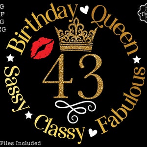 43 and fabulous svg, 43and fab svg, 43rd birthday svg for women, 43rd birthday svg, 43 years old svg,forty three birthday svg,fabulous43 svg