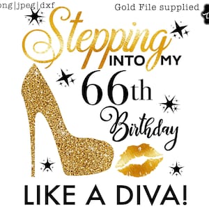 Entrer dans mon 66e anniversaire comme une DIVA SVG, 66 anniversaire svg, anniversaire Diva SVG, anniversaire diva chemise svg, anniversaire diva svg pour les femmes noires
