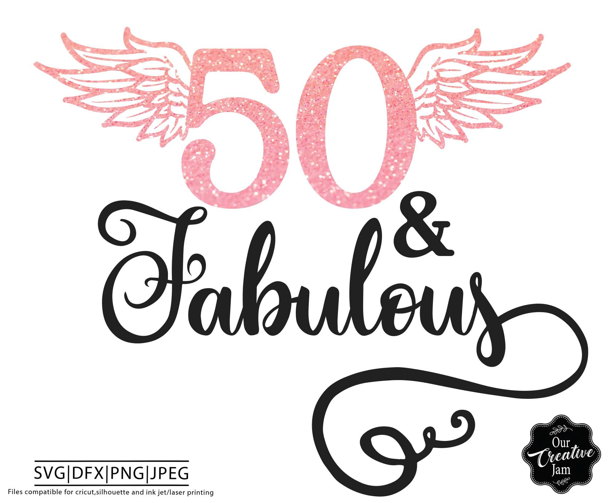 Download 50 and fabulous svg 50 and fab svg 50th birthday svg for | Etsy