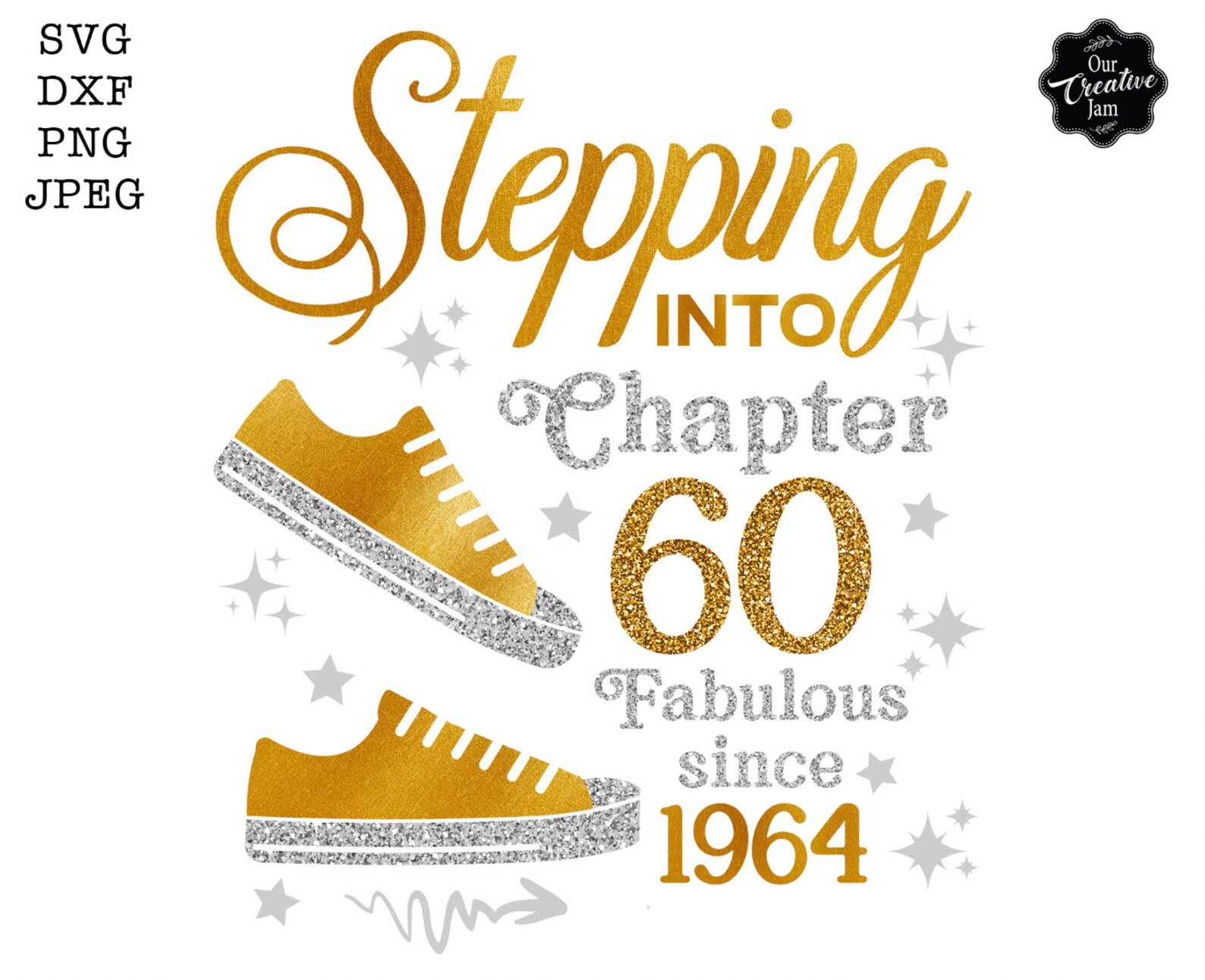 Stepping Into Chapter 60 Fabulous Since 1964 Svg, 60th Birthday Svg ...
