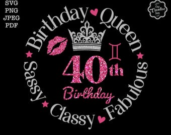 40 and fabulous svg, 40 and fab svg, 40th birthday svg for women, 40th birthday svg, 40years old svg, 40  birthday svg, fabulous 40 svg
