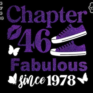 第 46 章 1978 年以来素晴らしい svg、46 歳の誕生日 svg、第 46 章 svg、Cricut 第 46 章 svg、1978 svg、46 と素晴らしい svg、第 46 章 png