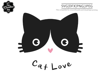 Cat Love svg, crazy cat lady svg, cat lover svg, black cat svg, funny cat svg, cute cat clipart, cat tshirt design, cat lady svg