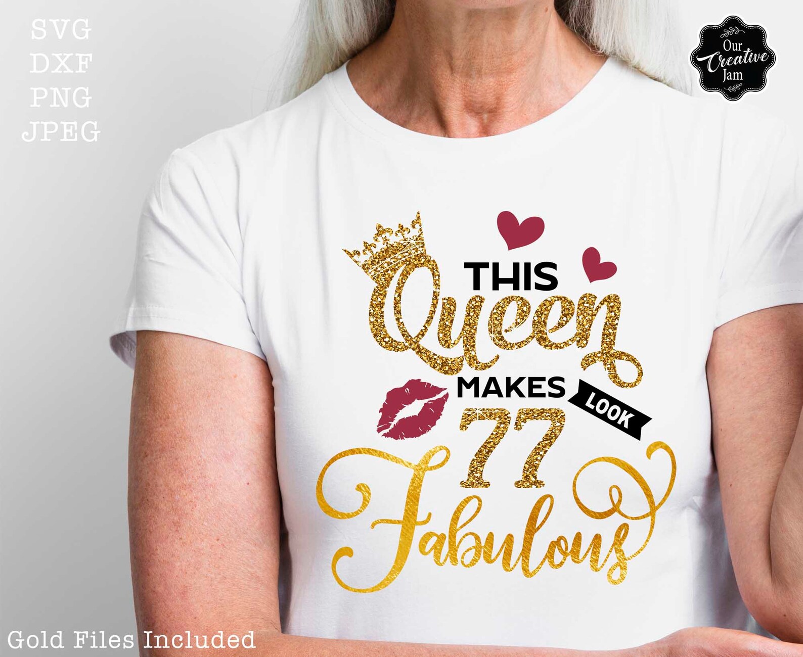 This Queen Makes 77 Look Fabulous Svg, 77th Birthday Svg, Grandma ...