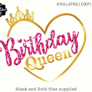 Birthday Queen SVG, birthday crown svg,crown birthday svg,Its My Birthday svg,queen birthday svg file,queen heart svg,queen with crown svg,