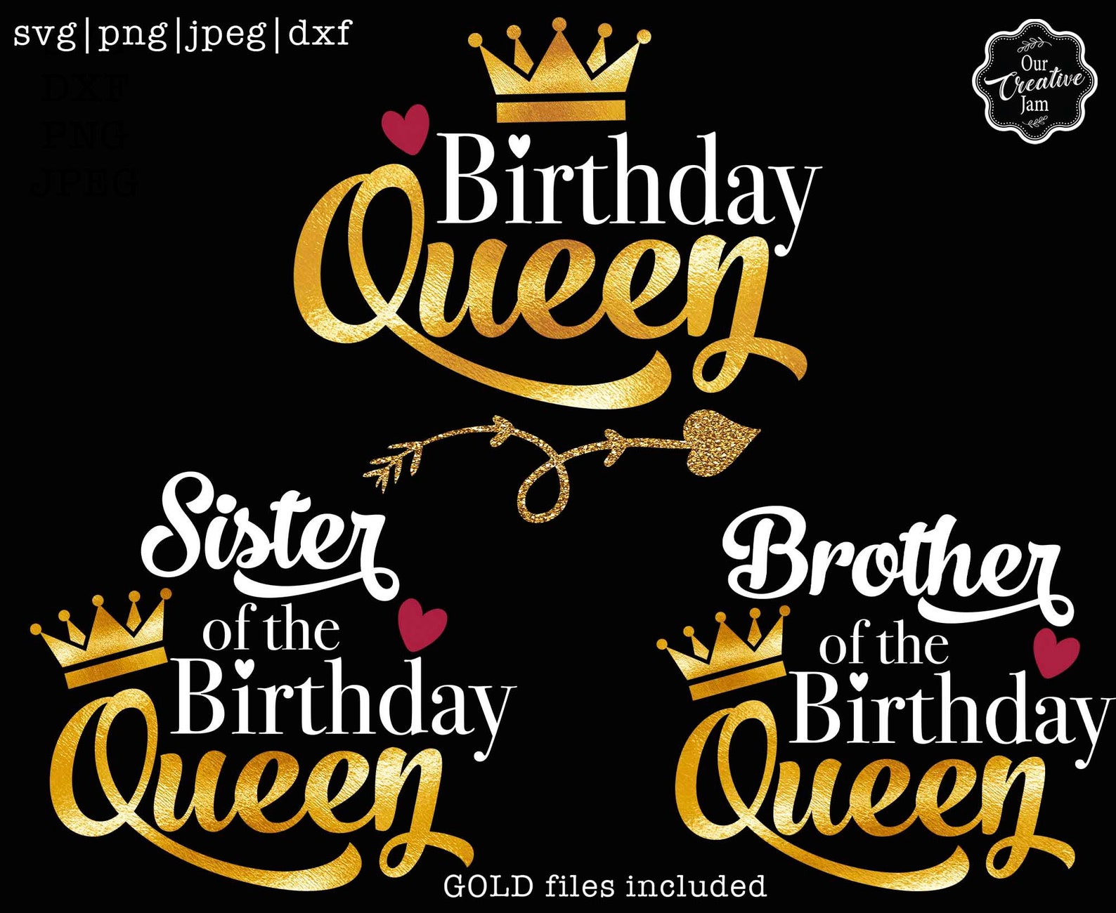 Brother of the Birthday Queen Svg Sister of the Birthday - Etsy