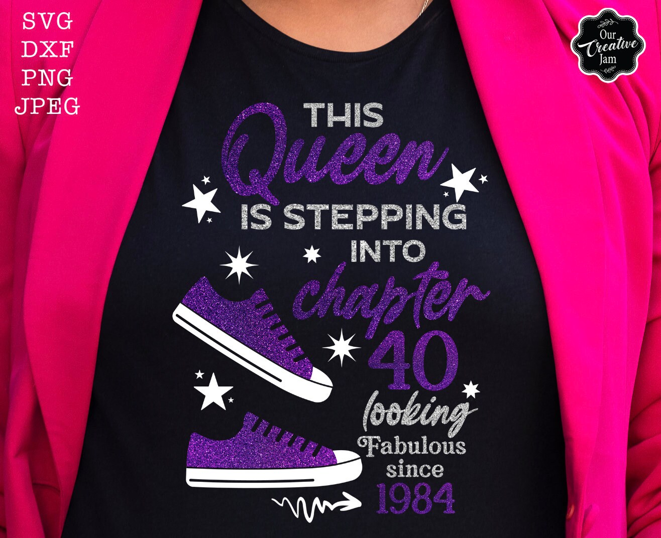 This Queen is Stepping Into Chapter 40 Looking Fabulous Since 1984 Svg ...