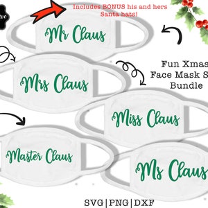 Download Christmas Mask Svg Bundle Christmas Face Mask Svg Funny Etsy