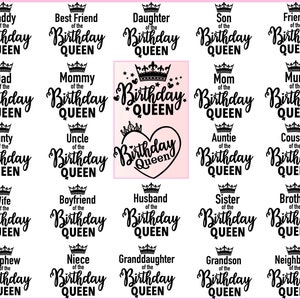 birthday queen bundle svg, family birthday bundle, birthday bundle for her, family birthday shirts svg,husband of the birthday queen svg
