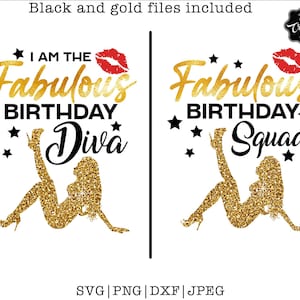 Geburtstag Diva SVG, Diva Squad Svg, Geburtstag Diva Squad Svg, Geburtstag Kader Svg, Diva Svg Dateien für Cricut, fabelhafte Geburtstag Svg,