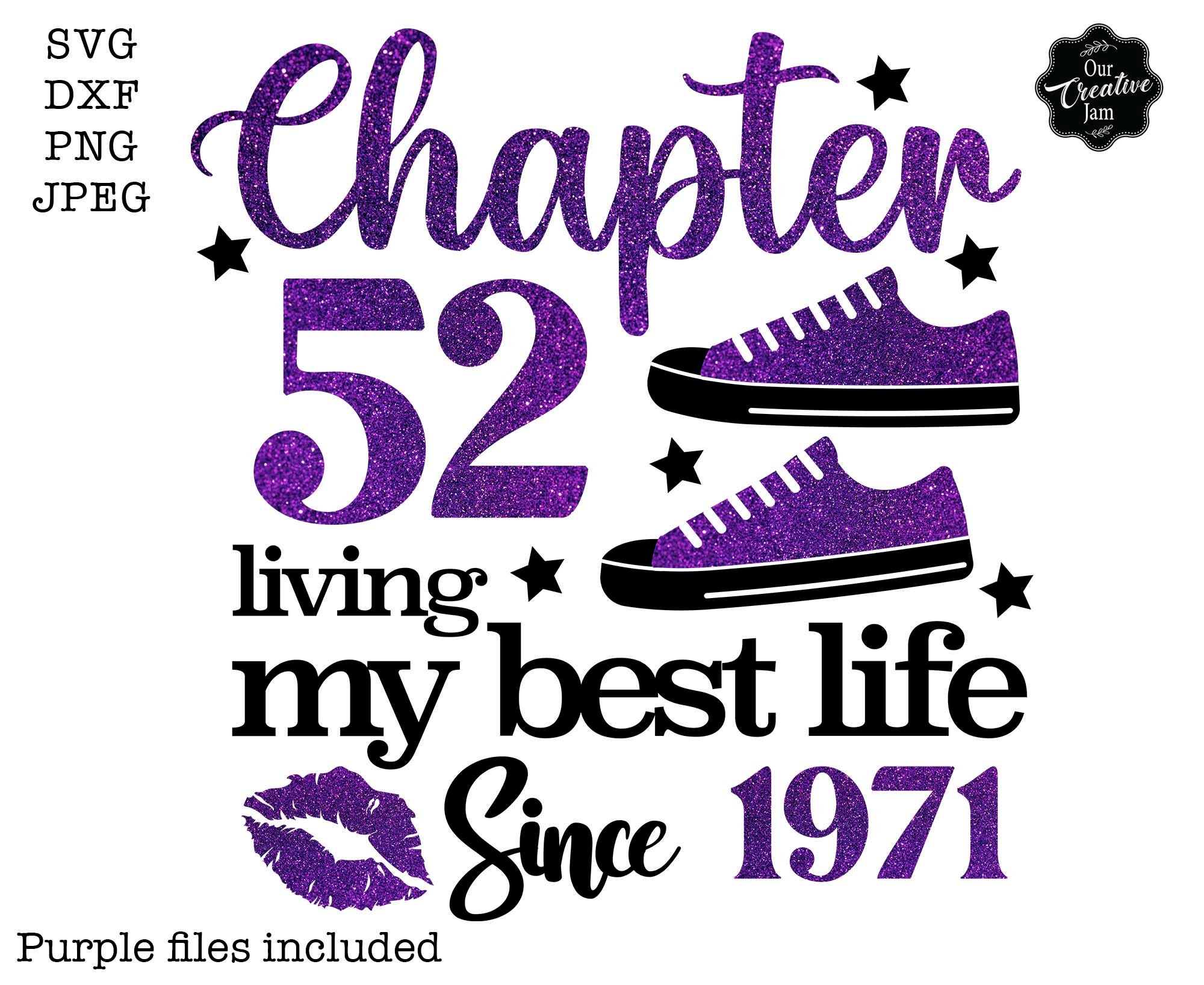 Chapter 52 SVG, 52nd Birthday Svg, 52 Birthday SVG, 52 SVG, Born in ...