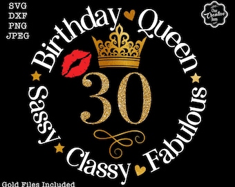30 and fabulous svg, 30 and fab svg, 30th birthday svg for women, 30th birthday svg, 30 years old svg, thirty birthday svg, fabulous 30 svg